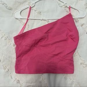 Pink Asymmetric Tube Top